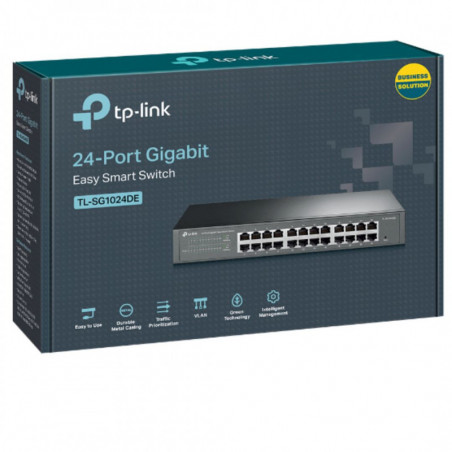 TP-Link TL-SG1024DE 24-Port Gigabit Desktop/Rackmount Easy Smart Switch energy-efficient L2 Features Supports MAC 128xVLAN 48