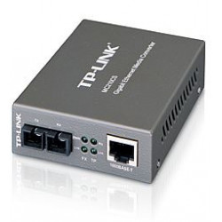 TP-Link MC210CS 1000Mbps RJ45 to 1000Mbps single-mode SC fiber Converter, Full-duplex, up to 15Km, switching power adapter, c