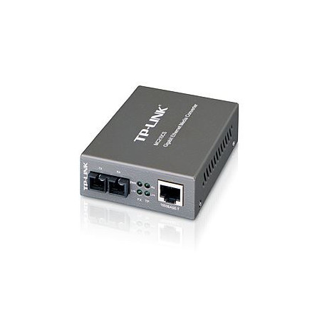 TP-Link MC210CS 1000Mbps RJ45 to 1000Mbps single-mode SC fiber Converter, Full-duplex, up to 15Km, switching power adapter, c