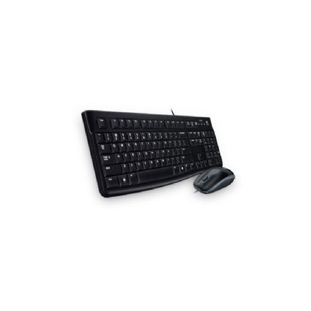 Logitech MK120 Keyboard & Mouse Combo Quiet typing and Spill resistant High-definition optical tracking Thin profile 3yr wty