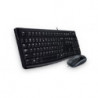 Logitech MK120 Keyboard & Mouse Combo Quiet typing and Spill resistant High-definition optical tracking Thin profile 3yr wty