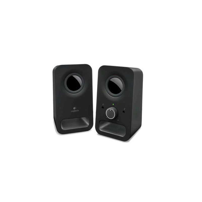 Logitech Z150 2.0 Stereo Speakers 6W Compact Size Easily Access to Power & Volume Control Headphone & Auxiliary Jack for TV P