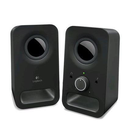 Logitech Z150 2.0 Stereo Speakers 6W Compact Size Easily Access to Power & Volume Control Headphone & Auxiliary Jack for TV P