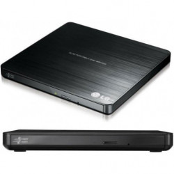 LG GP60NB50, 8x DVD-R Write Speed, 14mm Ultra Slim, USB 2.0, M-DISC Support, TV Connectivity, Silent Play, Windows & Mac Comp