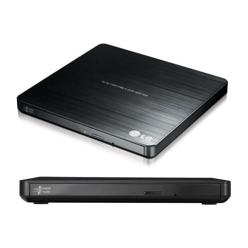 LG GP60NB50, 8x DVD-R Write Speed, 14mm Ultra Slim, USB 2.0, M-DISC Support, TV Connectivity, Silent Play, Windows & Mac Comp