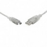 8Ware USB 2.0 Cable 3m A to B 5-pin Mini Transparent Metal Sheath UL Approved