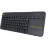 Logitech K400 Plus Wireless Keyboard with Touchpad & Entertainment Media Keys Tiny USB Unifying receiver for HTPC connected T