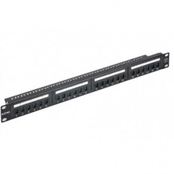 Astrotek 24 Ports UTP Patch Panel CAT6 RJ45 for 19' 1RU Rack Mount Data Network Cabinet Server PCB Type 110/Krone 3U' Black