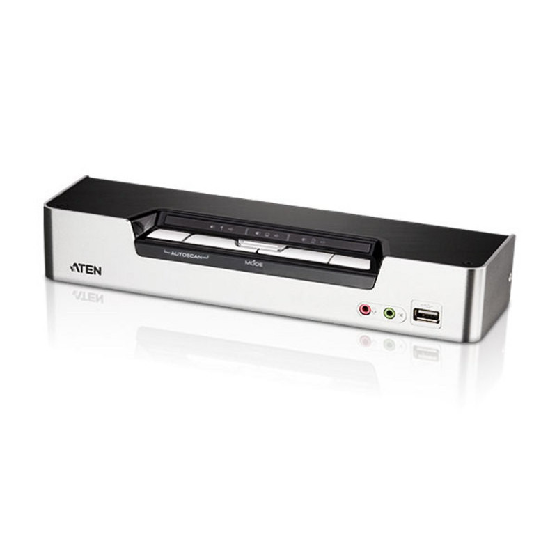 Aten Desktop KVMP Switch 4 Port Single Display HDMI w/ Dolby HD audio, 4x Custom KVM Cables Included, 2x USB Port, Selection 