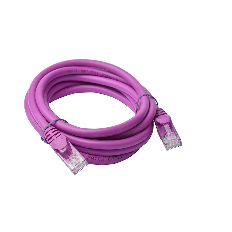 8Ware CAT6A Cable 2m - Purple Color RJ45 Ethernet Network LAN UTP Patch Cord Snagless