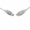 8Ware USB 2.0 Cable 2m Type A to B Male to Male Printer Cable for HP Canon Dell Brother Epson Xerox Transparent Metal Sheath 