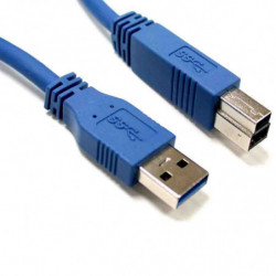 8Ware USB 3.0 Printer Cable 3m Type A to Type B Male to Male for External HDD Hard Drive Printer Scanner USB Hub Docking Stat