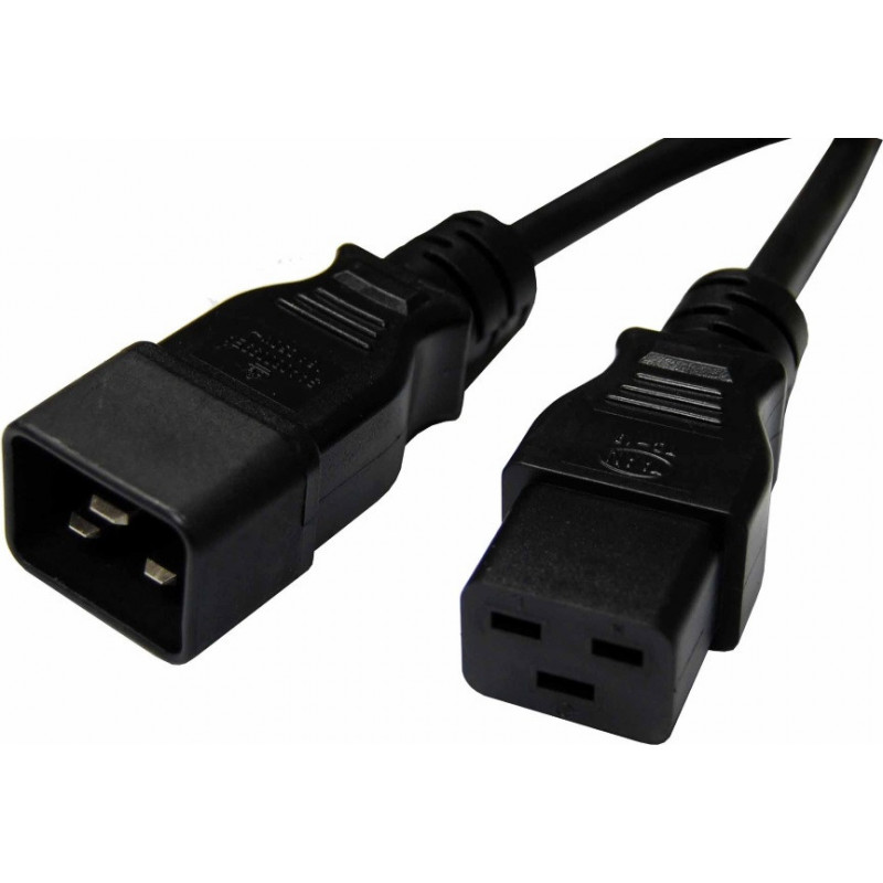 8Ware 3m Power Extension Cable Lead 15A IEC-C19 to IEC-C20 Male to Female for UPS PDU PC Servers Rack-mount Power Distributio