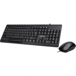 (LS) Gigabyte KM6300 USB Wired Keyboard & Mouse Combo multimedia controls 1000dpi Adjustable Portable slim receiver Stylish d