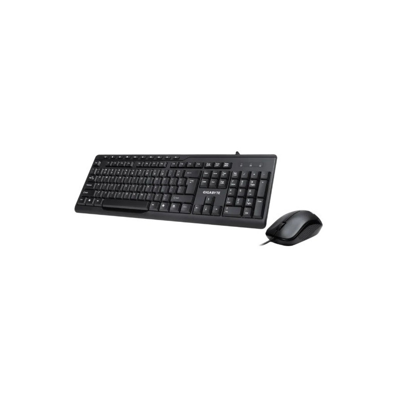 (LS) Gigabyte KM6300 USB Wired Keyboard & Mouse Combo multimedia controls 1000dpi Adjustable Portable slim receiver Stylish d