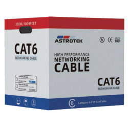 Astrotek CAT6 FTP Cable 305m Roll - Grey White Full 0.55mm Copper Solid Wire Ethernet LAN Network 23AWG 0.55cu 2x4p PVC Jacke