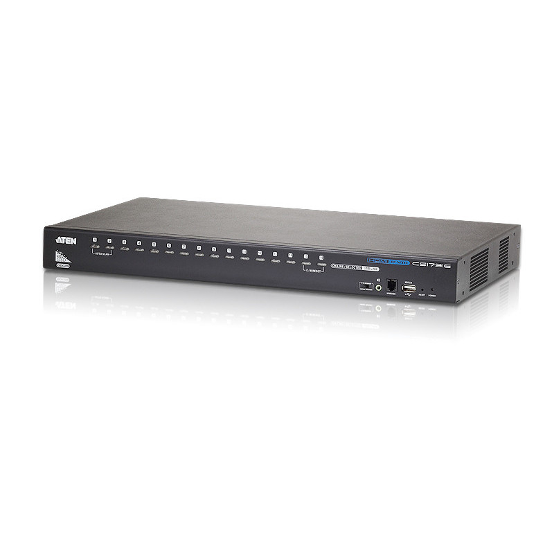 Aten Desktop KVM Switch 16 Port Single Display HDMI w/ audio, 2x Custom KVM Cables Included Only