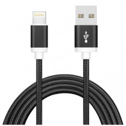 Astrotek 1m USB Lightning Data Sync Charger Black Cable for iPhone X 9 8 7S 7 Plus 6S 6 Plus 5 5S iPad Air Mini iPod