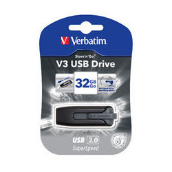 Verbatim 32GB V3 USB3.0 Grey Store'n'Go V3: Retractable USB Storage Drive Memory Stick