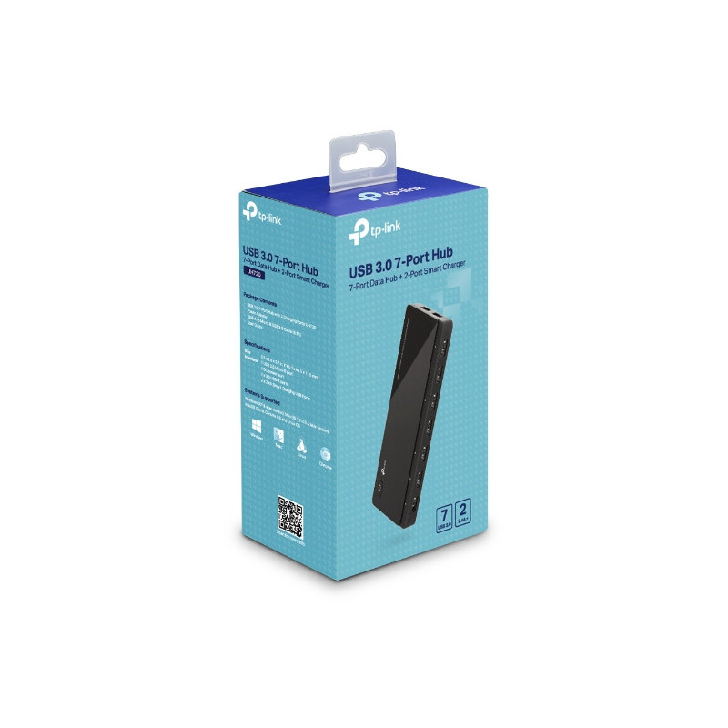TP-Link UH720 USB 3.0 7-Port Hub with 2 Charging Ports 5V/2.4A 5Gbps transfer speeds for iOS and Android devices
