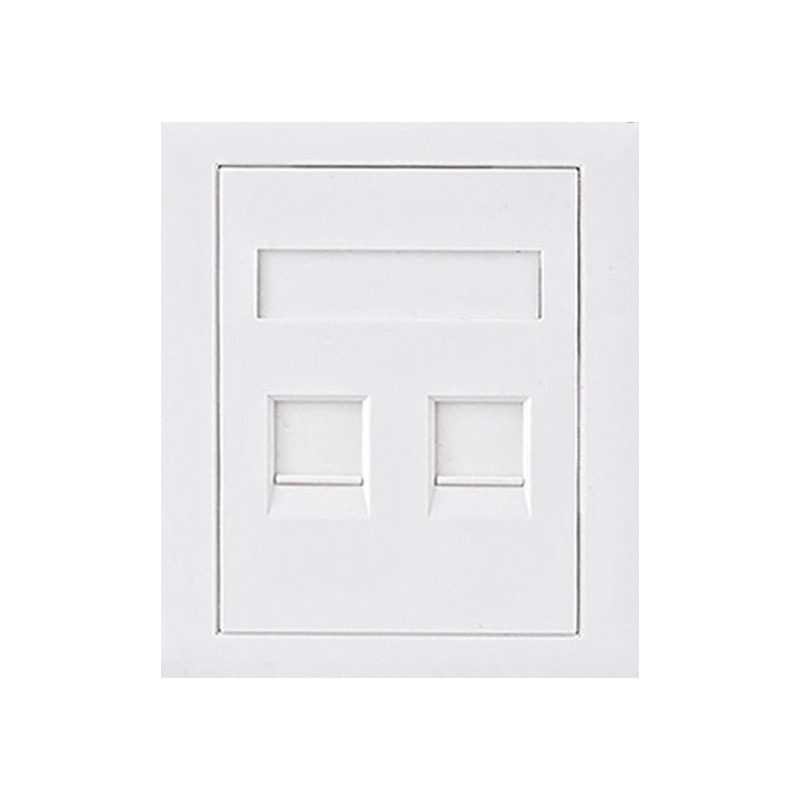 Astrotek CAT5e RJ45 Network Wall Face Plate 86x86mm 2 Port Socket Kit