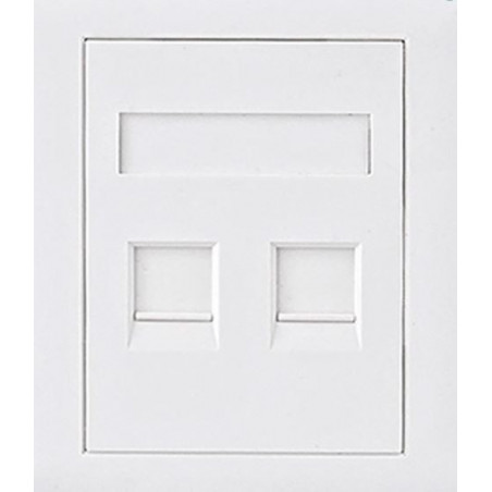 Astrotek CAT5e RJ45 Network Wall Face Plate 86x86mm 2 Port Socket Kit