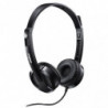 RAPOO H100 Wired Stereo Headsets - HD Voice Rotary Microphone Volume Adjustment 3.5mm Headphones with Audio split adapter cab