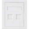 Astrotek CAT6 RJ45 Network Wall Face Plate Outlets 86x86mm 2 Port Socket Kit LS