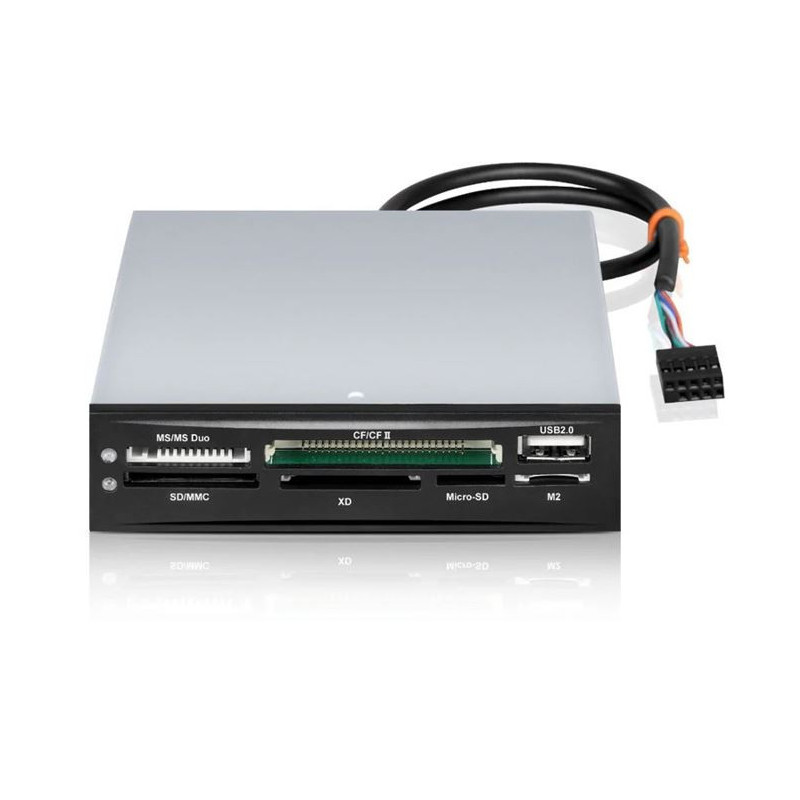 Astrotek 3.5' Internal Card Reader Black All In One USB2.0 Hub CF MS SD Flash Memory Card