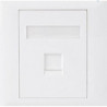 Astrotek CAT5e RJ45 Wall Face Plate 86x86mm 1 Port Socket Kit