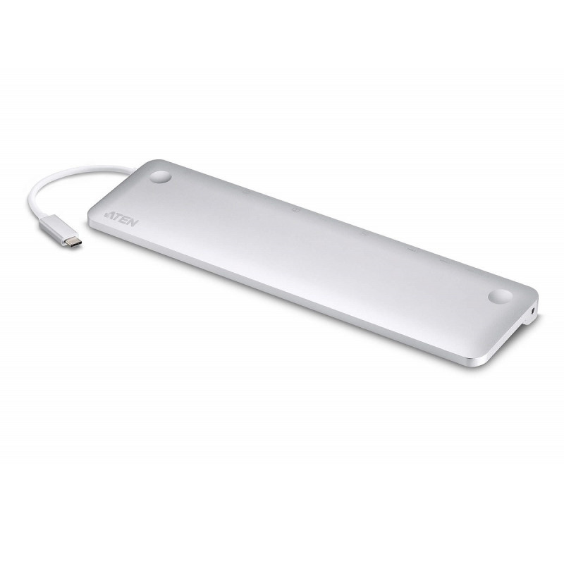 Aten Multiport Mini Dock USB-C, 3x USB 3.1 Gen 1 Ports, USB-C Power Pass through, DP/HDMI/VGA Display Ports, SD/MicroSD Slots