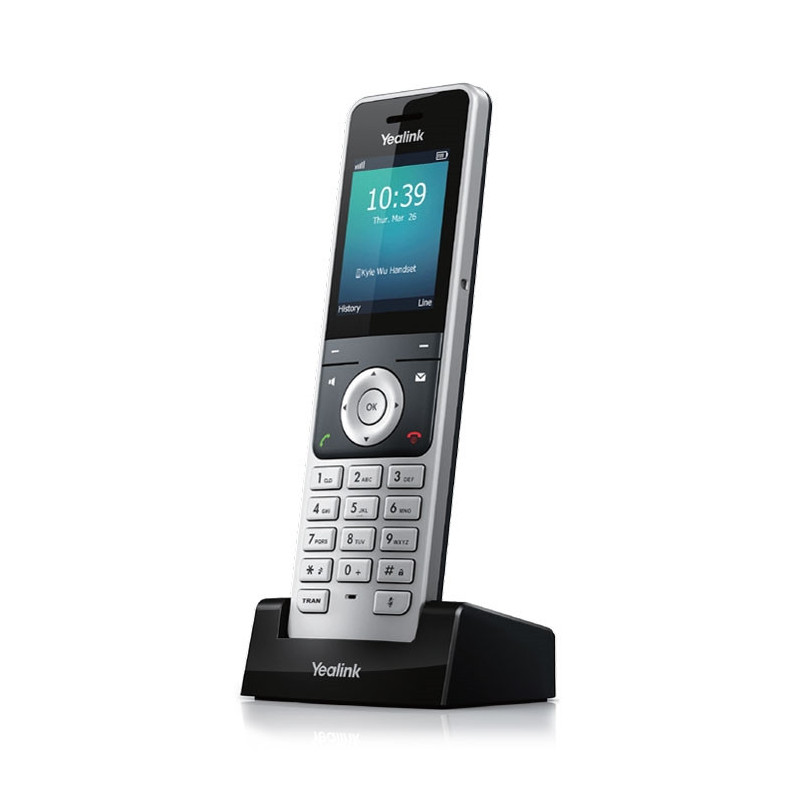 Yealink W56H Cordless DECT IP Phone Handset, Wireless, HD Audio Quality, Quick USB Charging, High-end ID design, Microsoft SI