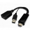 8Ware 4K HDMI to DP DisplayPort Male to Female Active Adapter Converter Cable USB powered