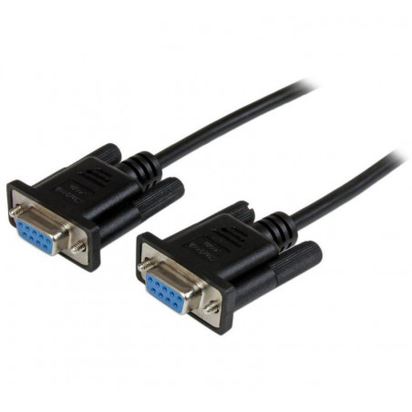 Astrotek 3m Serial RS232 Null Modem Cable - DB9 Female to Female 9 pin Wired Crossover for Data Transfer btw 2 DTE devices Co