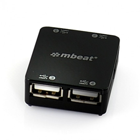 (LS)mbeat® 4 Port USB 2.0 Hub - USB 2.0 Plug and Play/ High Speed Interface/ Ideal for Notbook/PC/MAC users USB 2.0 Speed up
