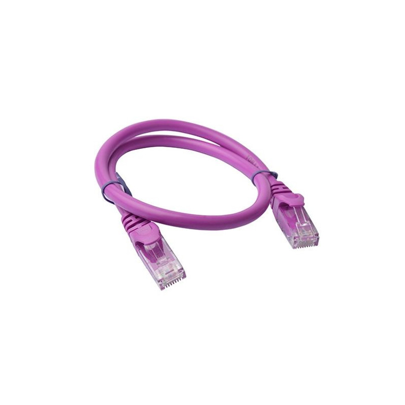 8Ware CAT6 Cable 0.25m - Purple Premium RJ45 Ethernet Network LAN UTP Patch Cord 26AWG CU Jacket