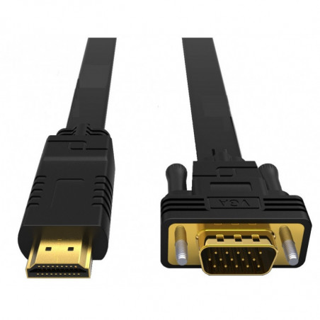 8Ware HDMI to VGA  Adapter Converter Cable 2m Male to Male for Desktop Computer Laptop PC Monitor Projector HDTV Switch PS4 P