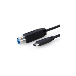 8Ware USB-C to USB-B Cable 1m Type-C to B Male to Male Black 10Gbps