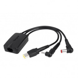 Targus 3-Way Active DC Charging Cable 3 Pin - Accommodates up to 3 different Power Tips/SecureFix clips for Semi-Permanent (L