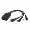 Targus 3-Way Active DC Charging Cable 3 Pin - Accommodates up to 3 different Power Tips/SecureFix clips for Semi-Permanent (L