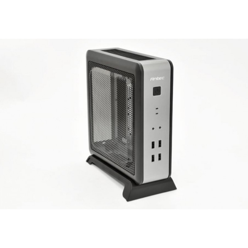 Antec ISK110-VESA ITX MB, Slim Form Factor case with External 90w PSU. 2 x USB 3.0 and 2 x USB 2.0. HD Audio. VESA Bracket 10