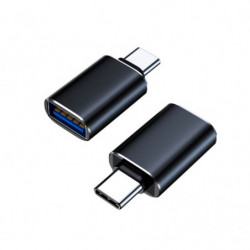 8Ware USB-C Male to USB-A Female OTG Adapter For Laptop, Wall Chargers,Phone Black