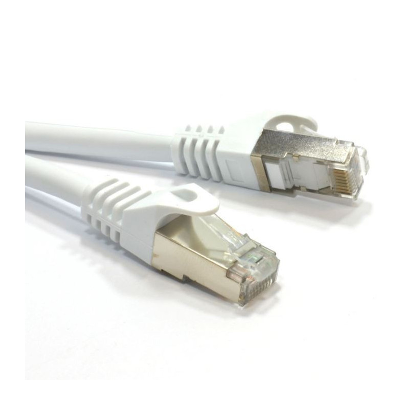 Astrotek CAT6A Shielded Cable 5m Grey/White Color 10GbE RJ45 Ethernet Network LAN S/FTP LSZH Cord 26AWG PVC Jacket