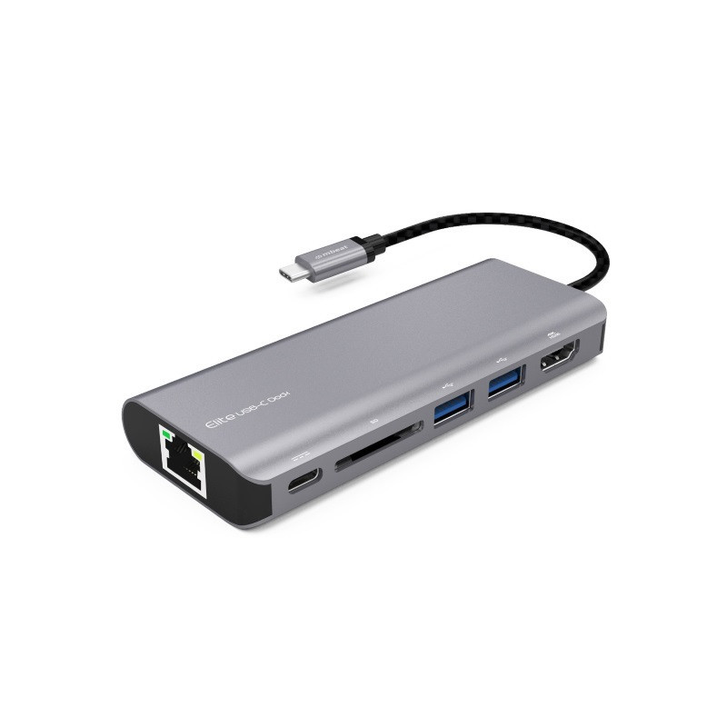 (LS) mbeat® Elite USB Type-C Multifunction Dock - USB-C/4k HDMI/LAN/Card Reader/Aluminum Casing/Compatible with MAC/Desktop 