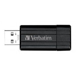Verbatim Store'n'Go Pinstripe USB 2.0 Drive 16GB, Slim Retractable Design, 2 Years Limited Warranty (Black)