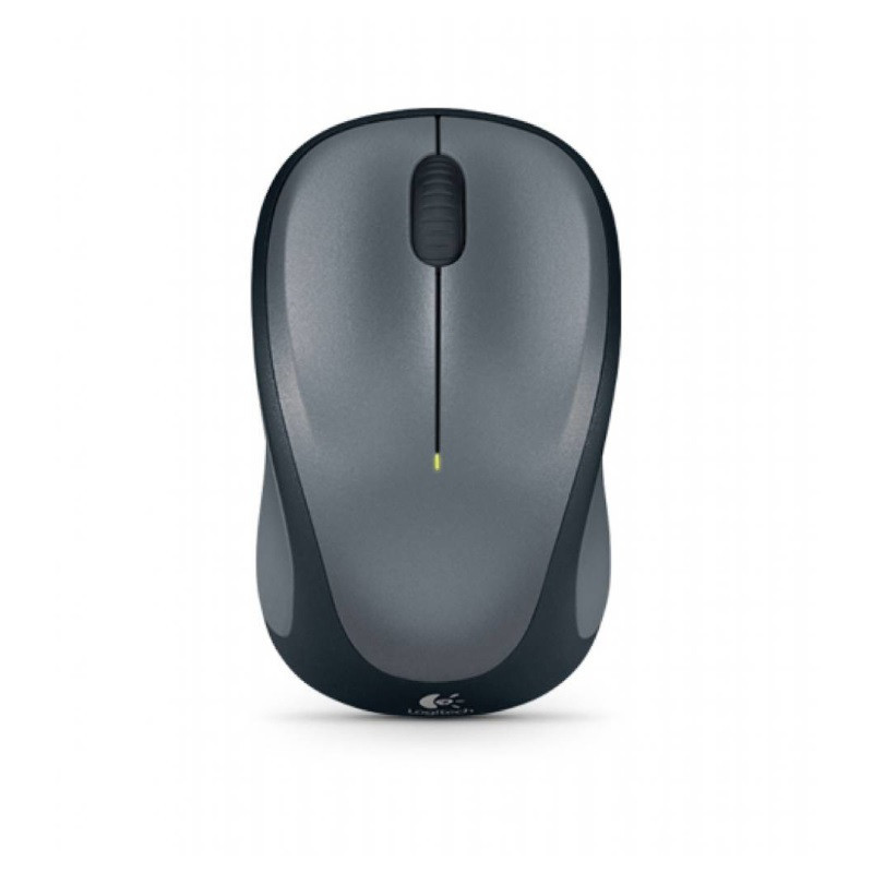 Logitech M235 Wireless Mouse Grey Contoured design Glossy Comfort Grip Advanced Optical Tracking 1-year battery life