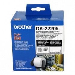 Brother White Continuous Paper Roll 62mmX30.48m