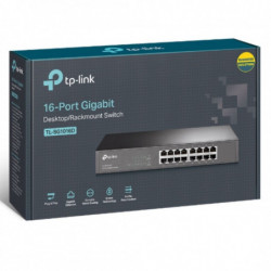 TP-Link TL-SG1016D 16-Port Gigabit Desktop/Rackmount Unmanaged Switch Energy-efficient Supports MAC Plug&play 32Gbps Switchin