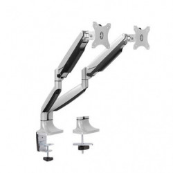 Brateck Dual Monitor Aluminum Interactive Counterbalance Monitor Arm Fit Most 13''-32''  Monitors Up to  9kg per screen VESA 