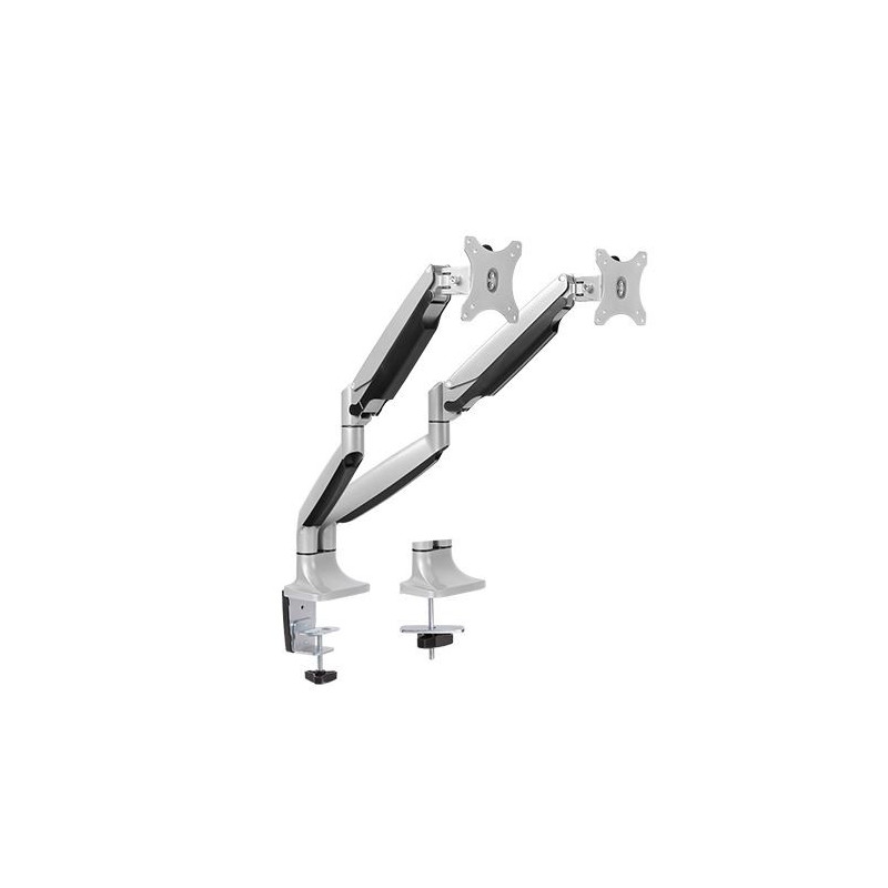Brateck Dual Monitor Aluminum Interactive Counterbalance Monitor Arm Fit Most 13''-32''  Monitors Up to  9kg per screen VESA 